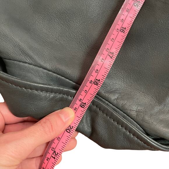 All Saints Balfern Grey Leather Moto Jacket - Picture 10 of 11